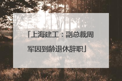 上海建工：副总裁周军因到龄退休辞职